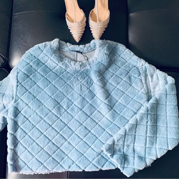 ZARA BLUE SWEATER - Picture 3 of 8
